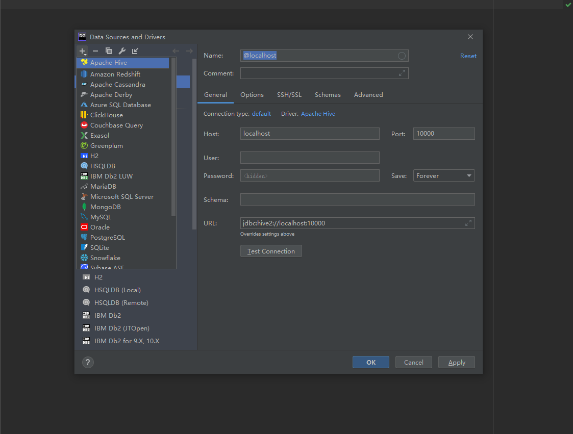 select database