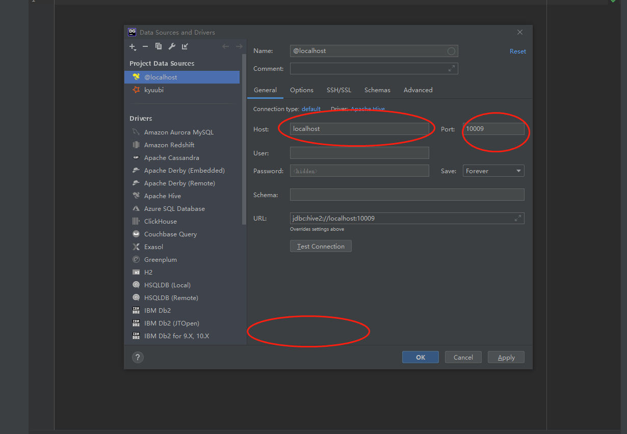 datasource and driver